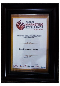 Global Marketing Excellence Award for Cement Industry by World Marketing Congress